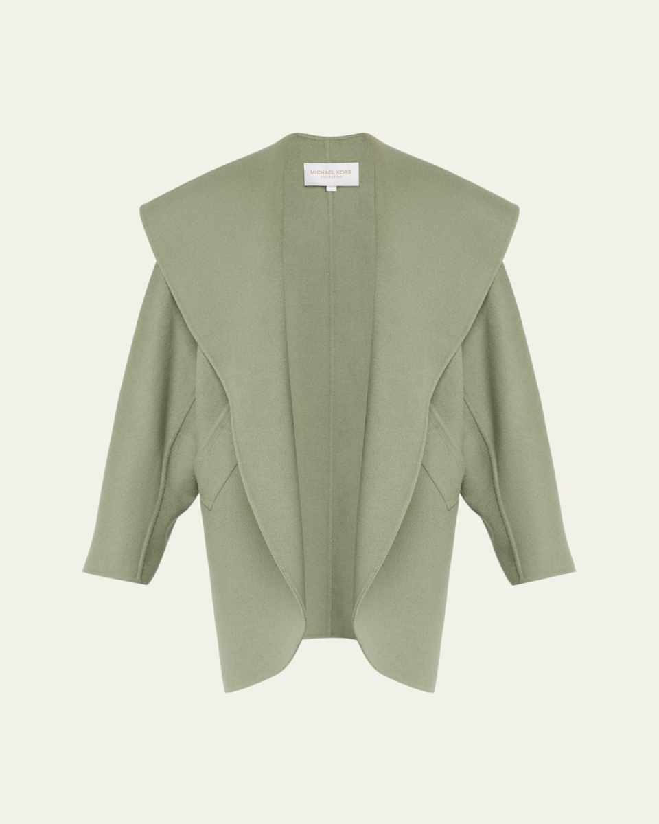 Shawl Clutch Coat Double-Faced Plush Woo